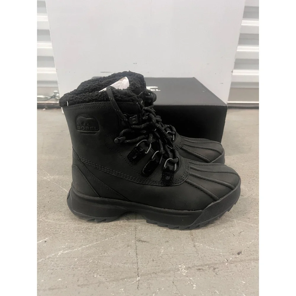 Sorel Scout 87' LUX 2078371-010 Mens US‎ 8 Black Leather Waterproof Winter Boots